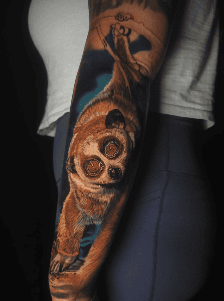 Slow Loris Primate Tattoo