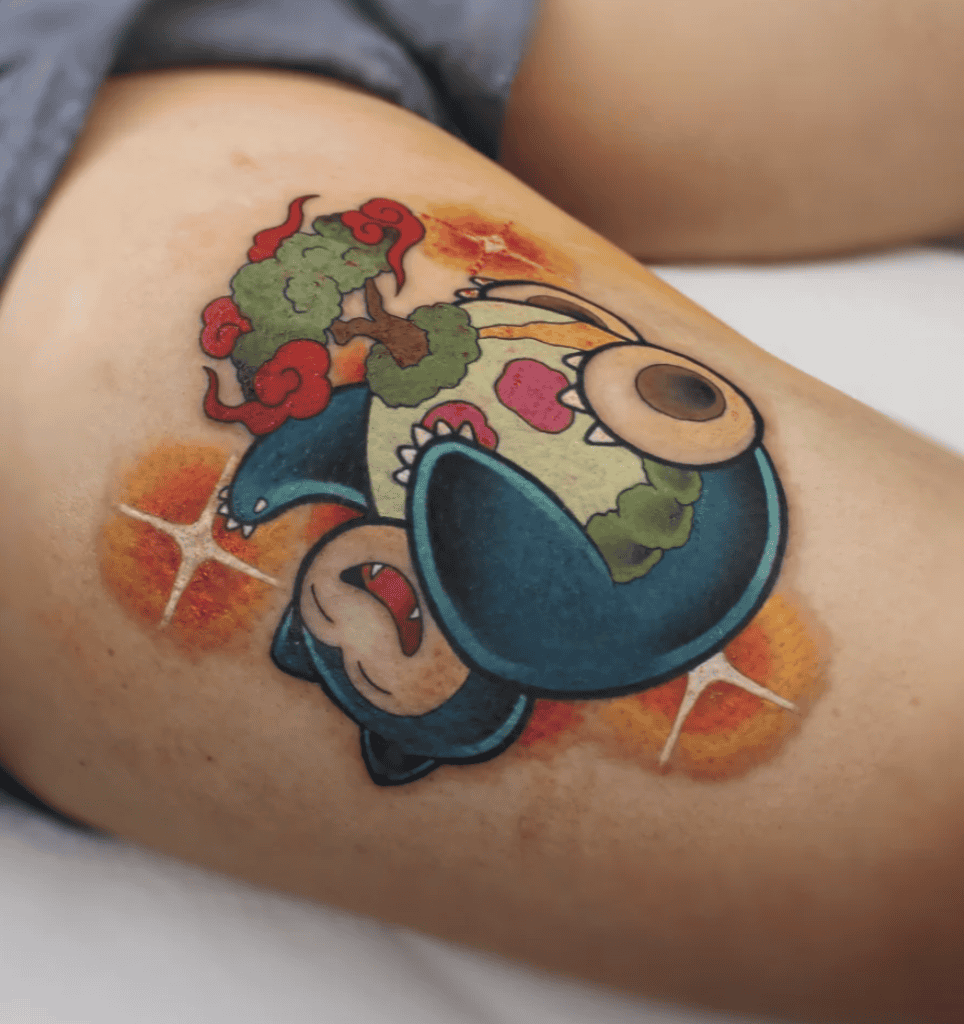 Snorlax Gigantamax Pokémon Tattoo