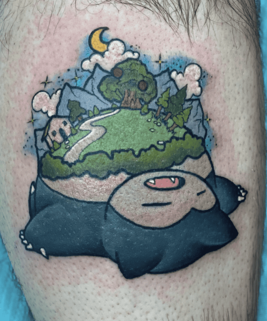 Snorlax Village Gigantamax Pokémon Tattoo