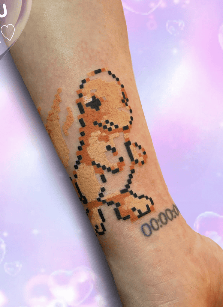 Sprite Charmander Pokémon Tattoo