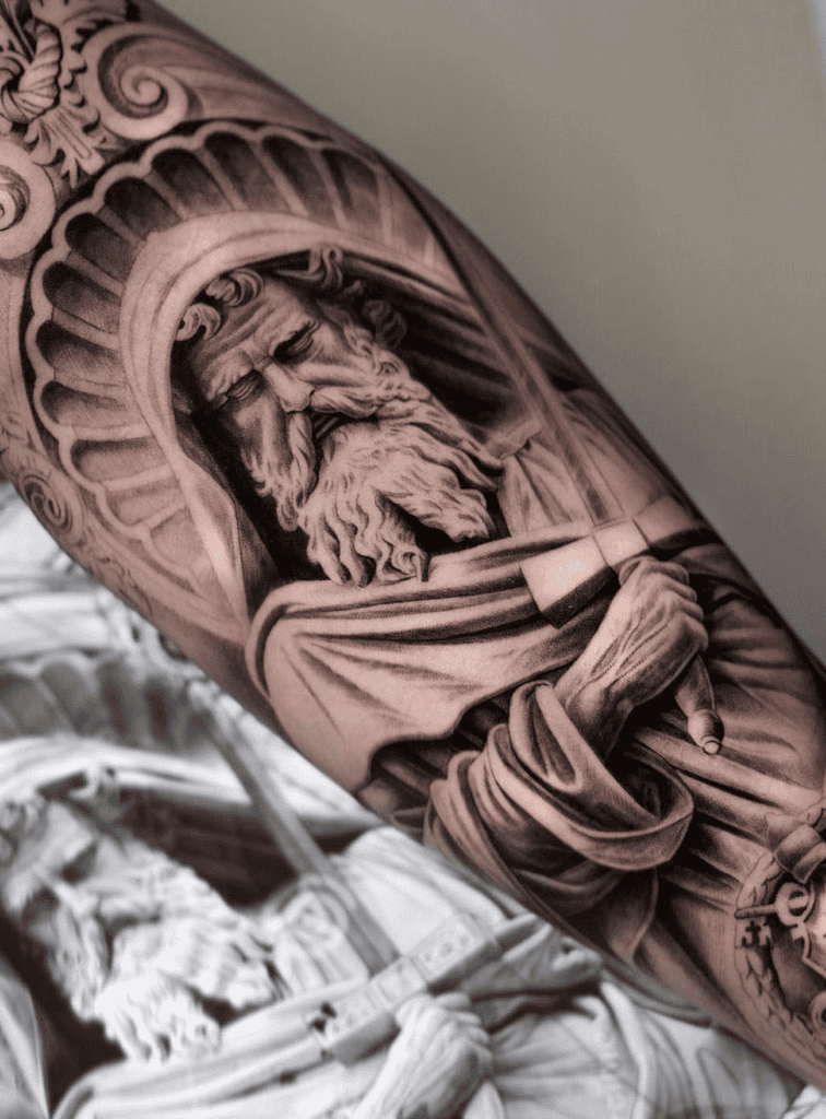 St. Paul Statue Christian Mythology Tattoo