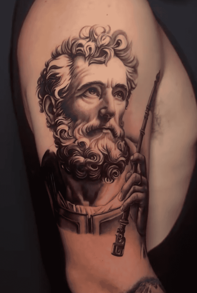 St. Peter Christian Mythology Tattoo