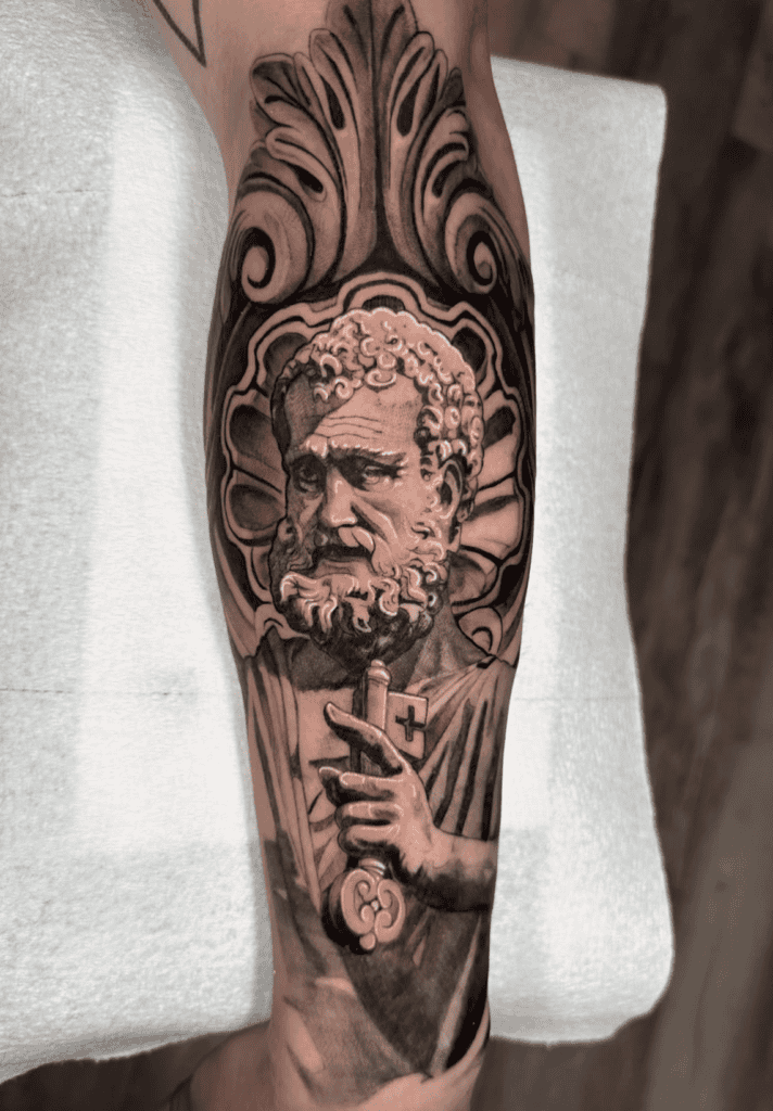 St. Peter Key Christian Mythology Tattoo