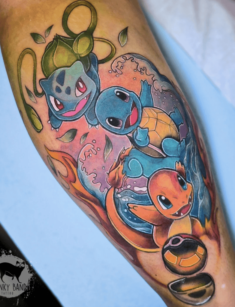 Starter Kanto Pokémon Tattoo