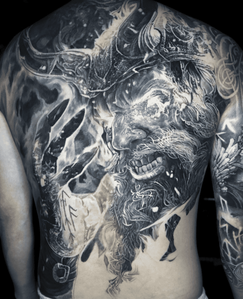 Surtr Fire Norse Mythology Tattoo