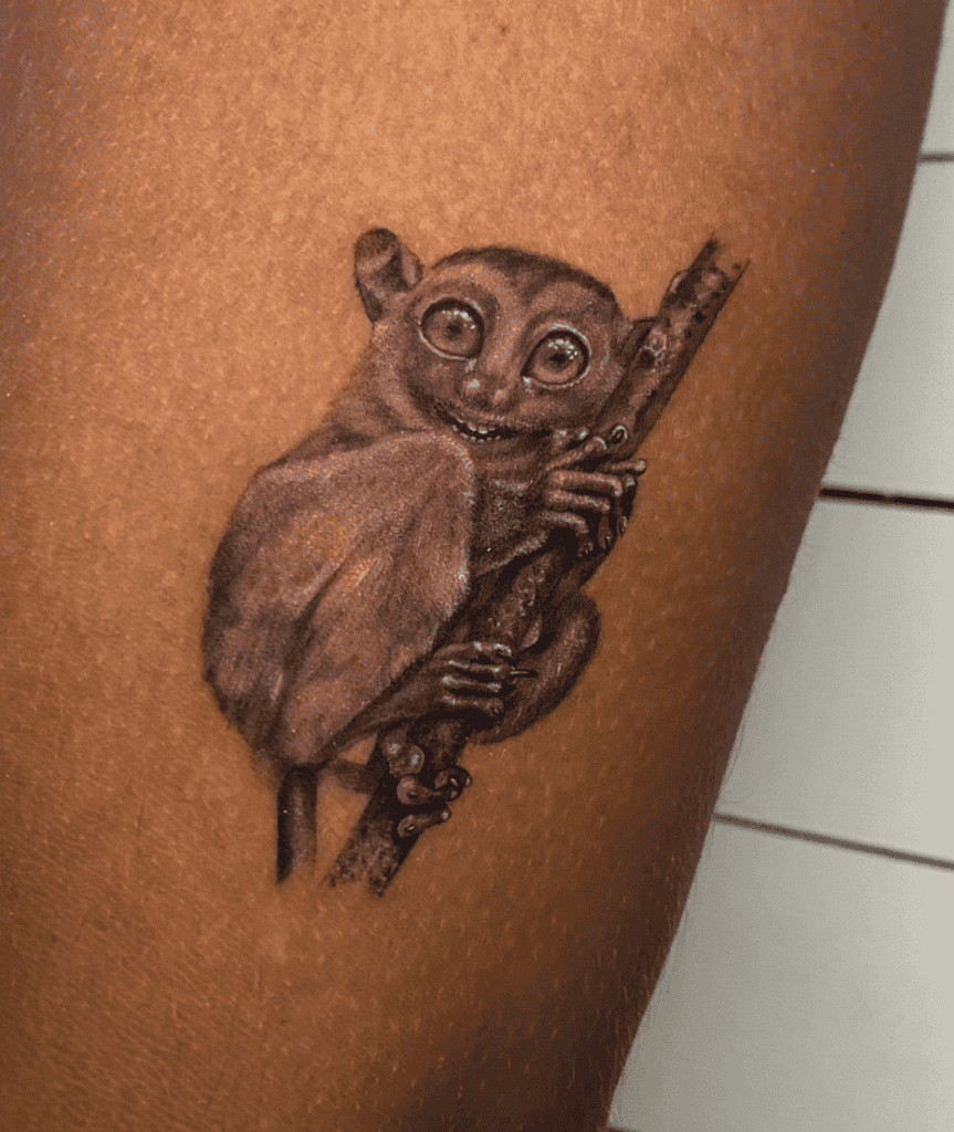 Tarsier Smile Primate Tattoo