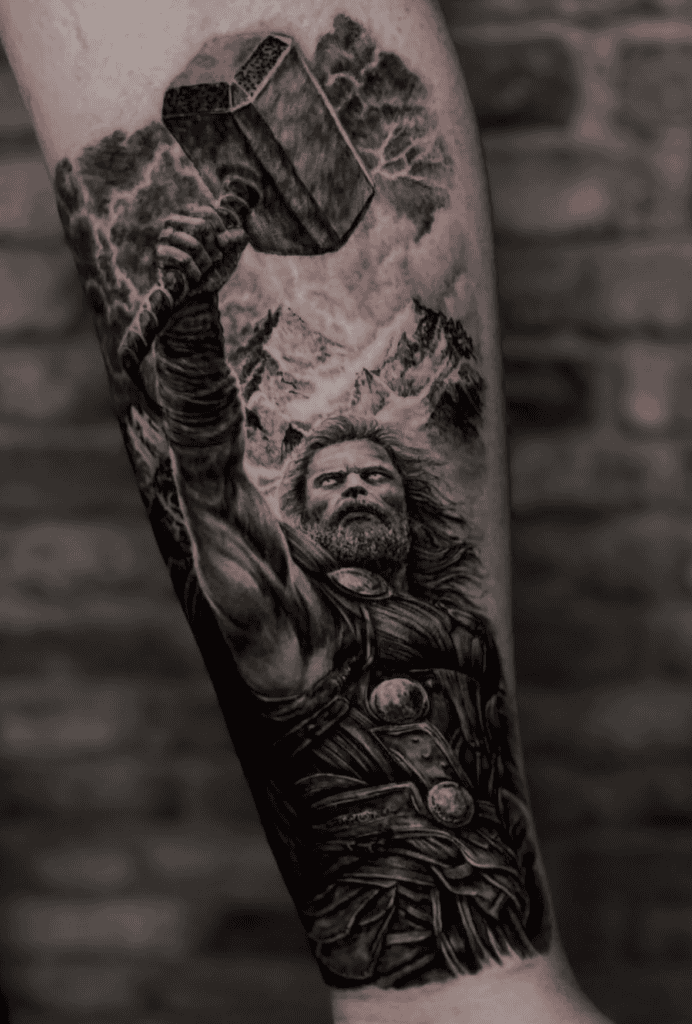 Thor Hammer Norse Mythology Tattoo