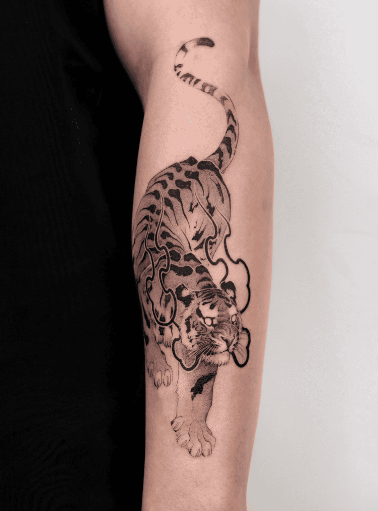 Tiger Lunar Zodiac Tattoo