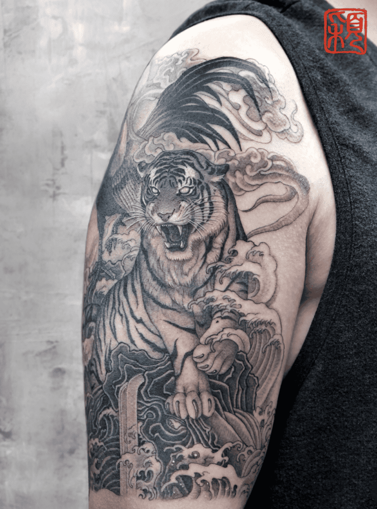 Tiger Painting Lunar Zodiac Tattoo