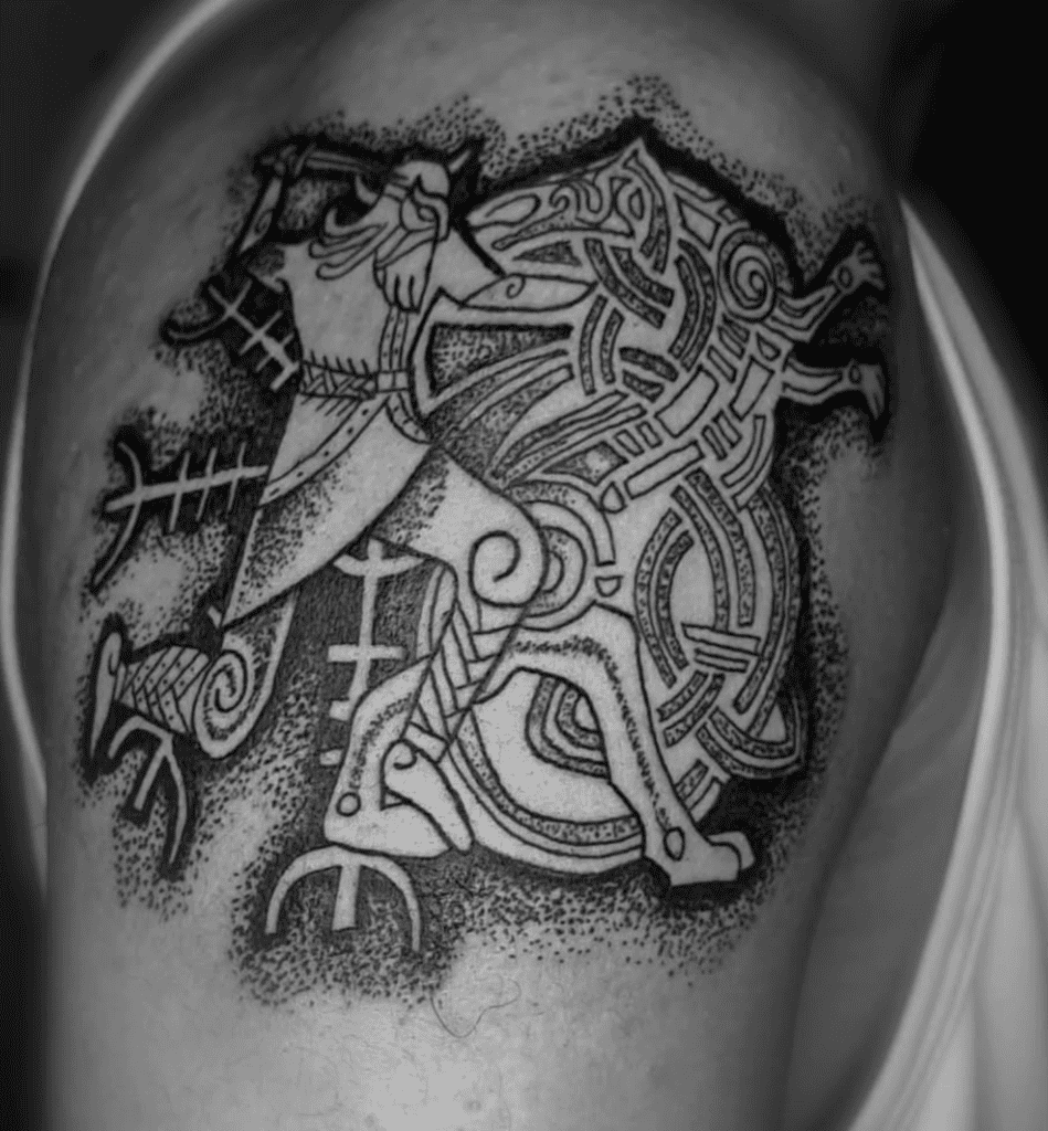 Týr Fenrir Norse Mythology Tattoo