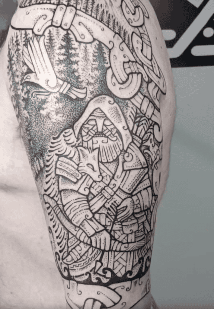 Ullr Art Norse Mythology Tattoo