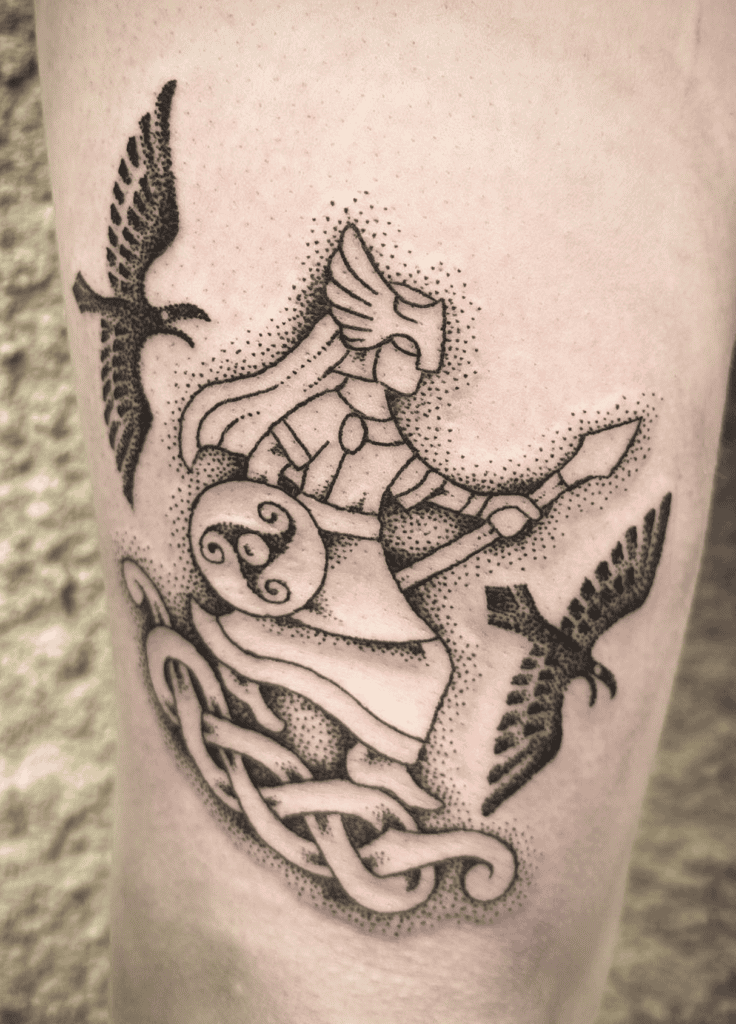 Valkyries Crows Norse Mythology Tattoo