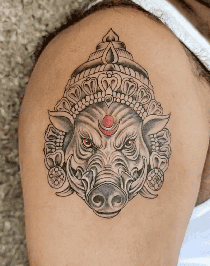 Varaha Head Hindu Mythology Tattoo