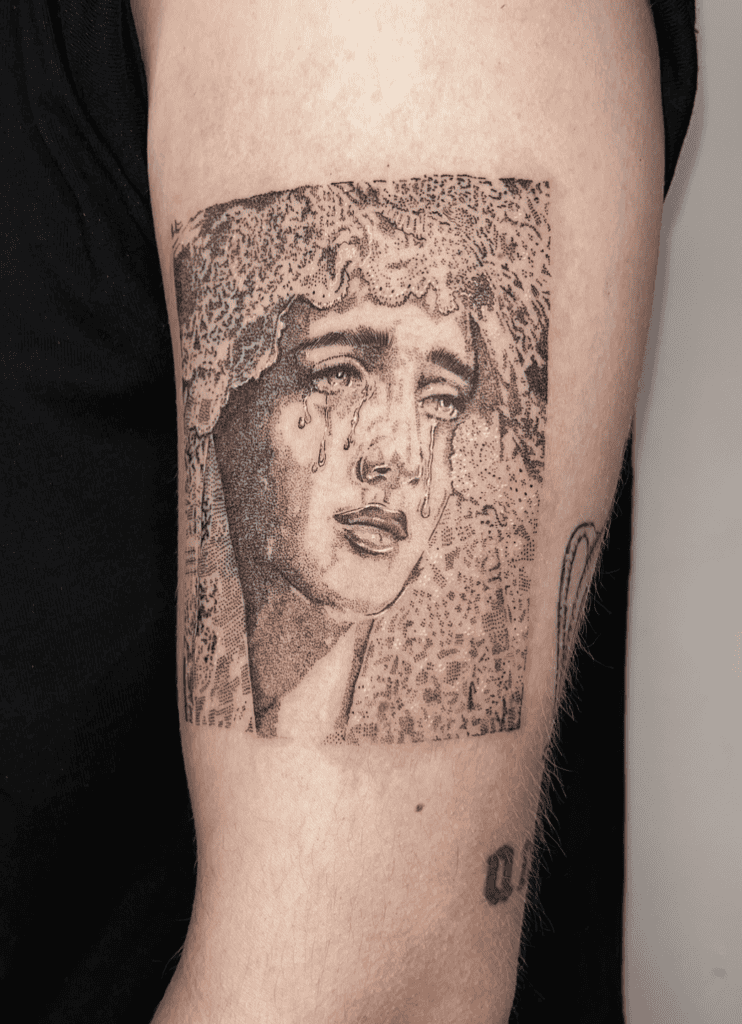 Virgin Mary Veil Christian Mythology Tattoo