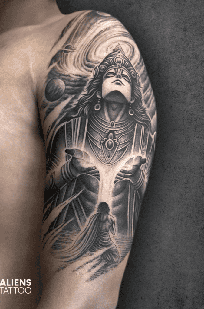 Vishnu God Hindu Mythology Tattoo