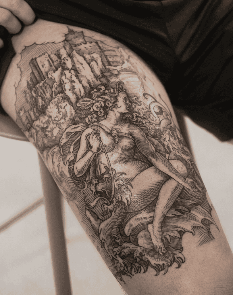 Whore of Babylon Painting Christian Mythology Tattoo