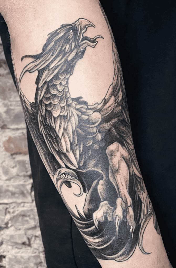 Ziz Demon Christian Mythology Tattoo