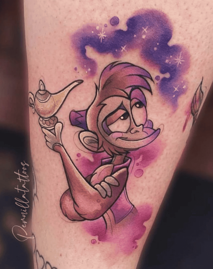 Abu Lamp Monkey Tattoo
