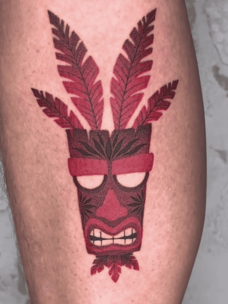 Aku Aku Alt Crash Bandicoot Tattoo