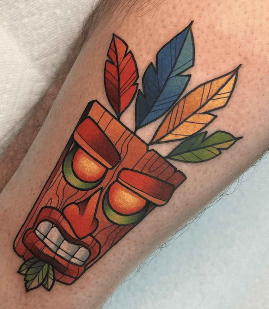 Aku Aku Crash Bandicoot Tattoo