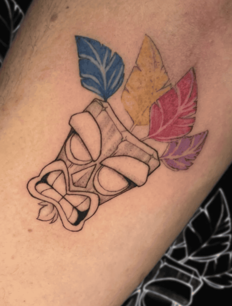 Aku Aku Grit Crash Bandicoot Tattoo