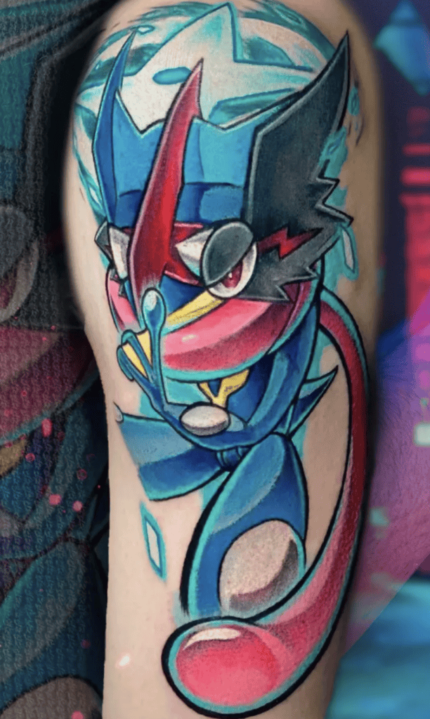 Ash’s Greninja Pokémon Anime Tattoo