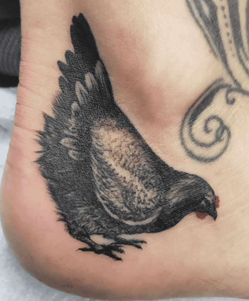 Australorp Pecking Chicken Tattoo