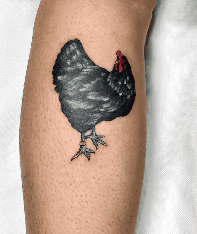 Australorp Rooster Chicken Tattoo