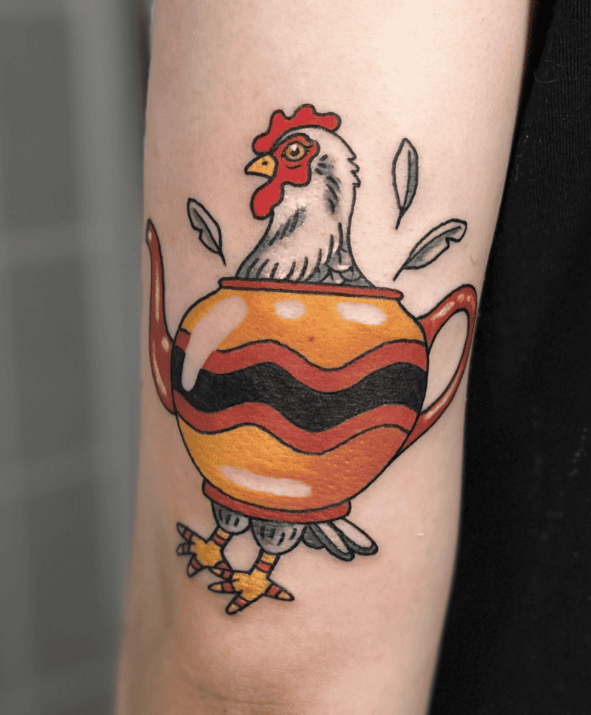 Brahma Pot Chicken Tattoo