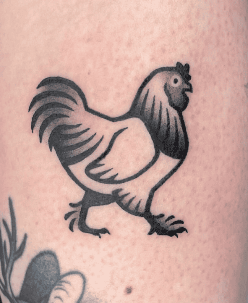 Brahma Simple Chicken Tattoo