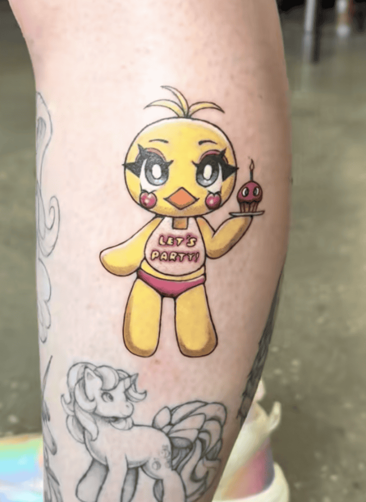 Chica FNAF Chibi Chicken Tattoo