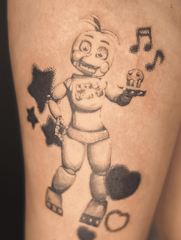 Chica FNAF Muffin Chicken Tattoo