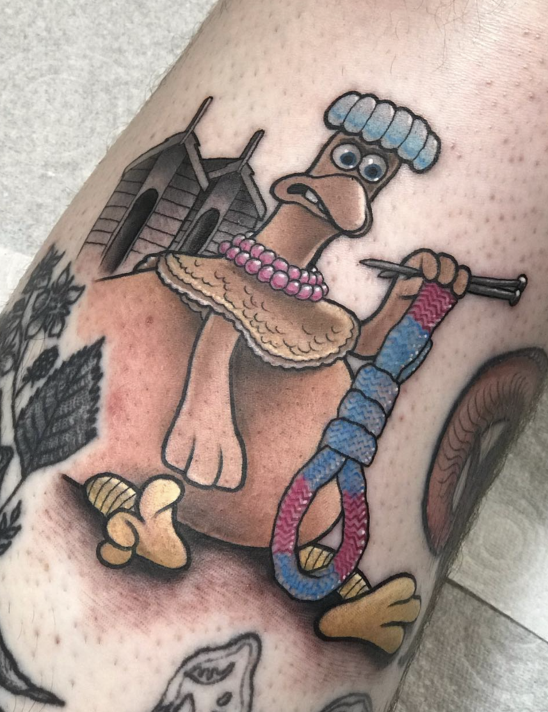 Chicken Run Knot Tattoo