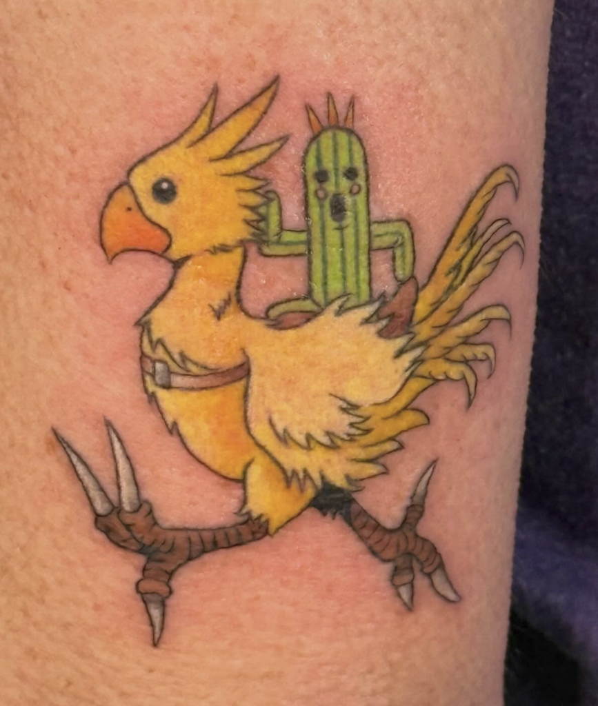 Chocobo Cactus Chicken Tattoo