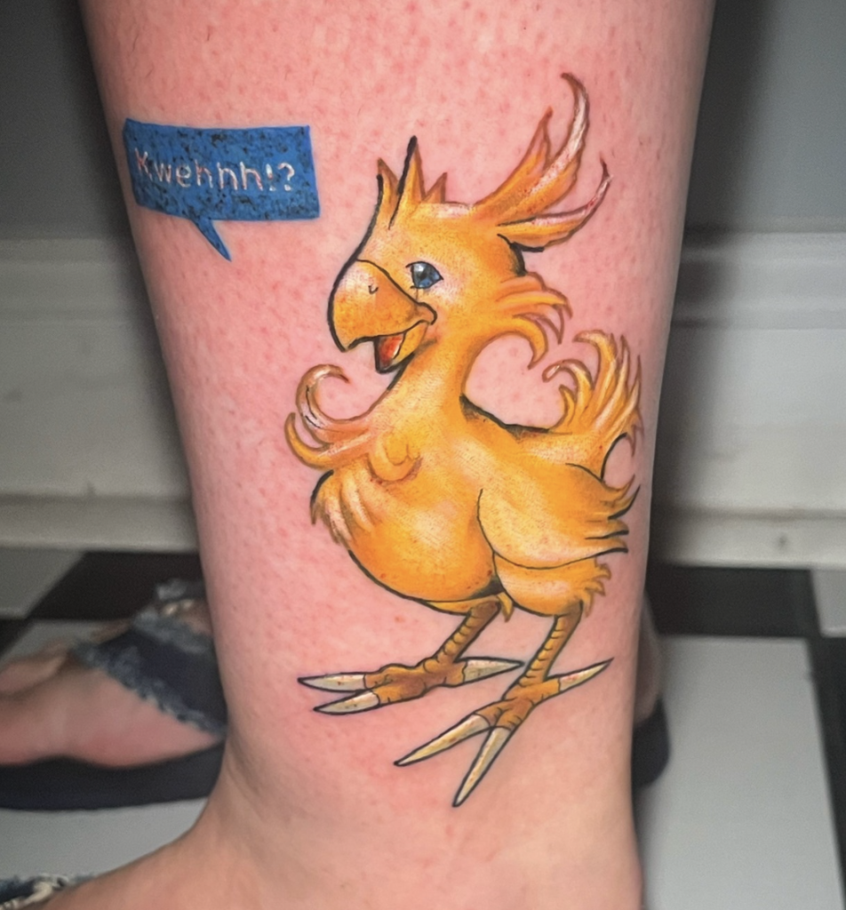 Chocobo Kwehh Chicken Tattoo