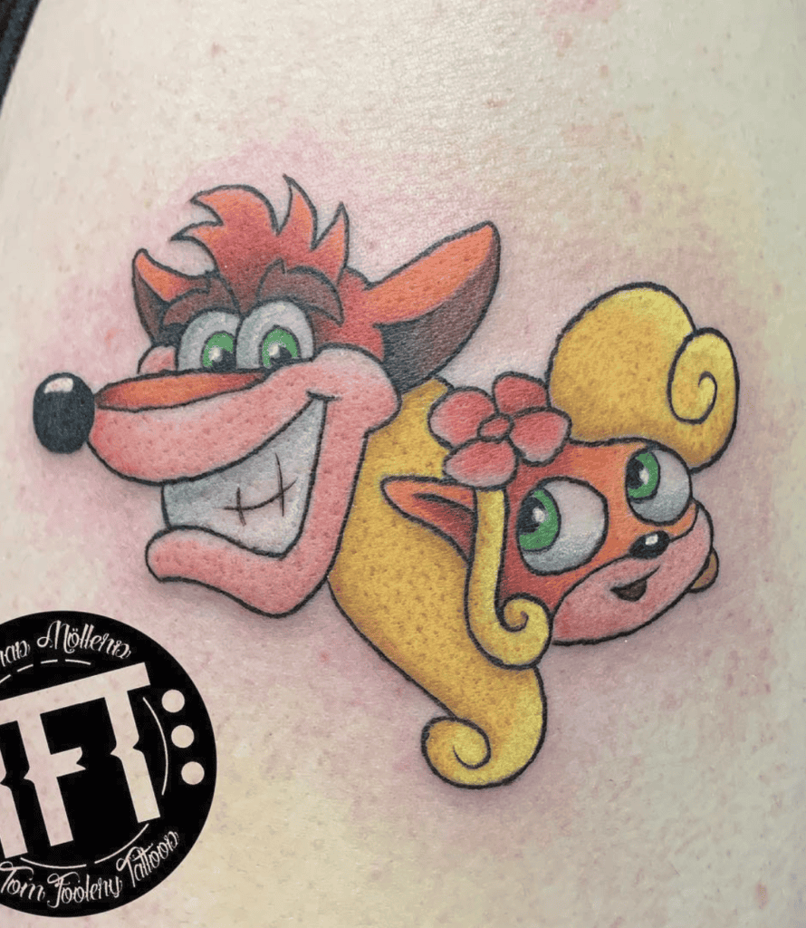Coco Life Crash Bandicoot Tattoo