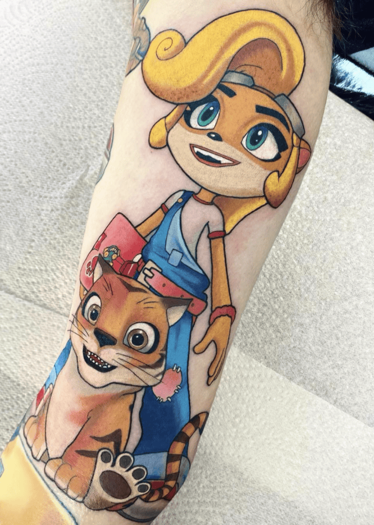 Coco Pura Crash Bandicoot Tattoo