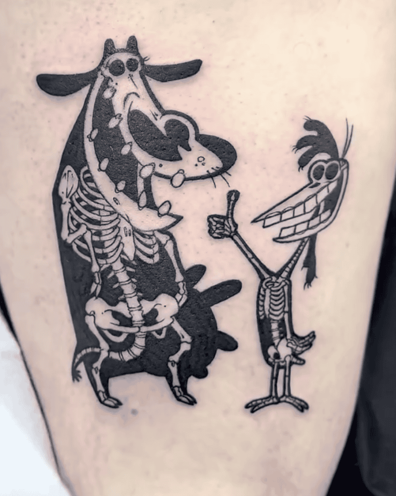 Cow and Chicken X-Ray Tattoo