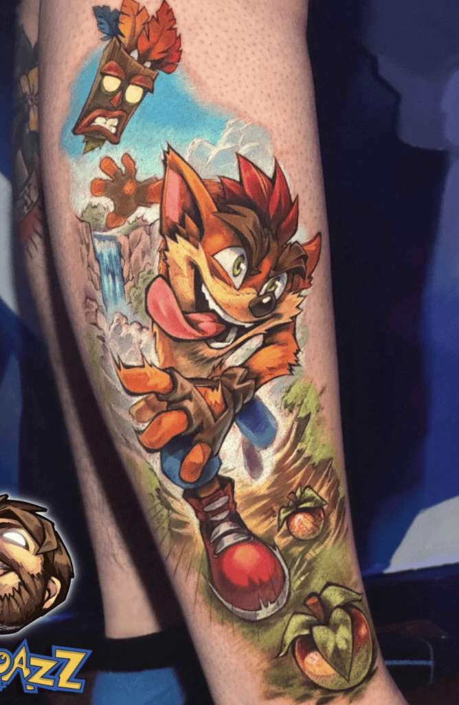 Crash Bandicoot Seapazz Tattoo