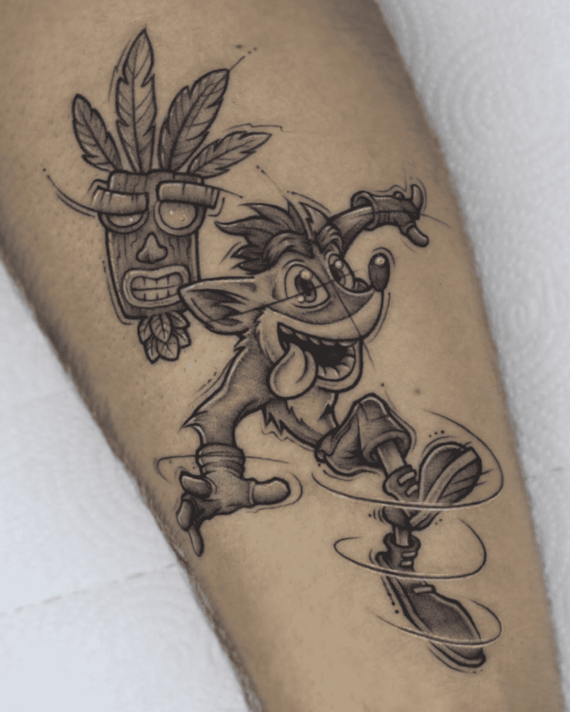 Crash Bandicoot Tattoo