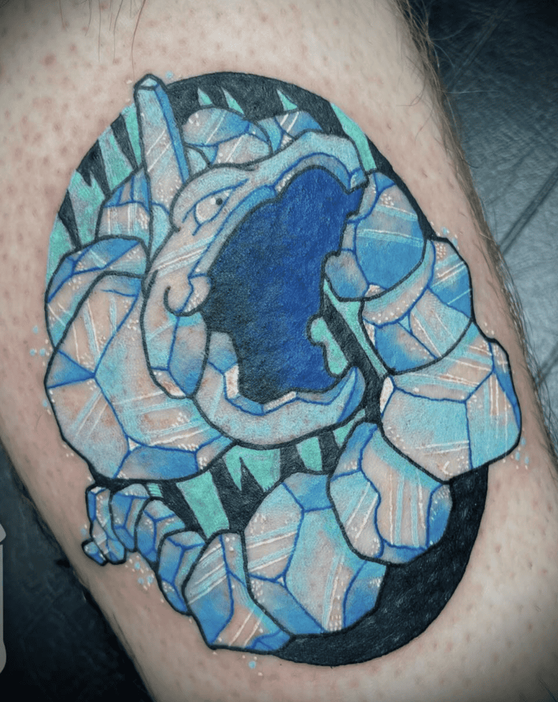 Crystal Onix Attack Pokémon Anime Tattoo