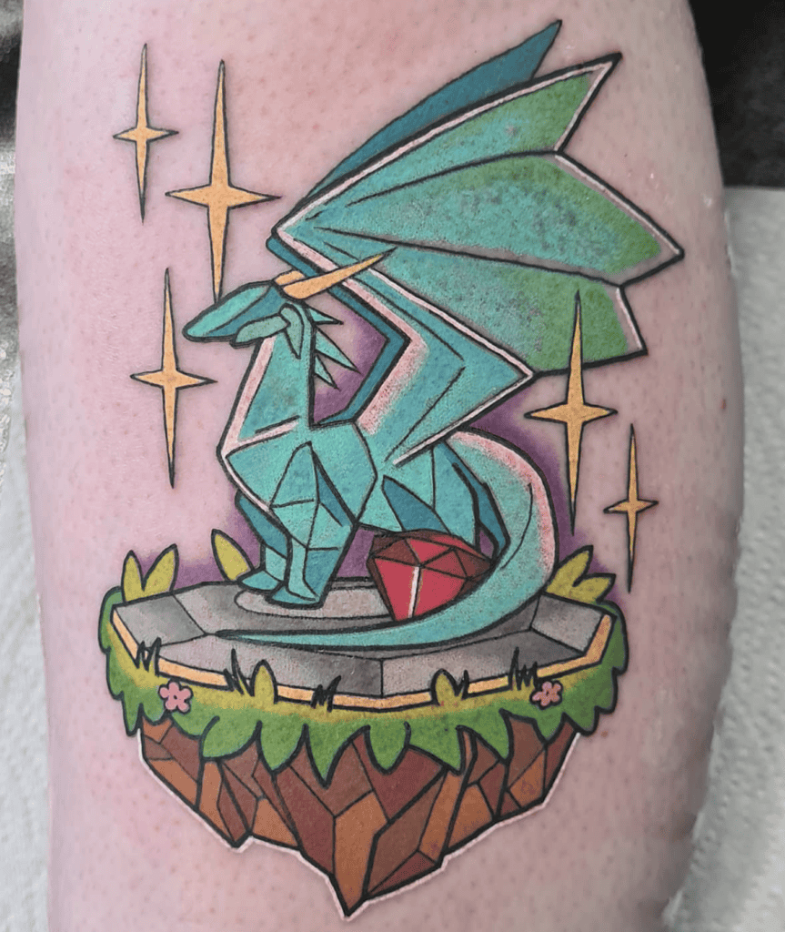 Crystal Statue Spyro Tattoo