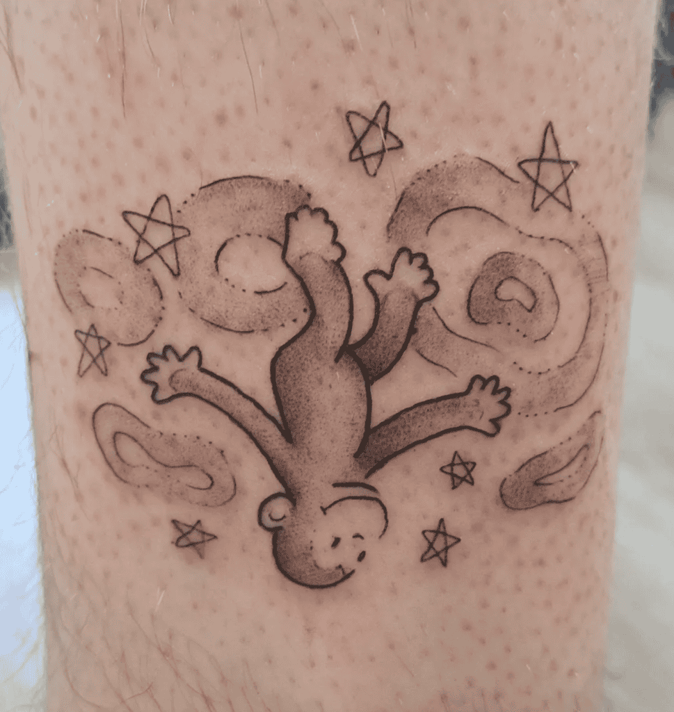 Curious George Space Monkey Tattoo