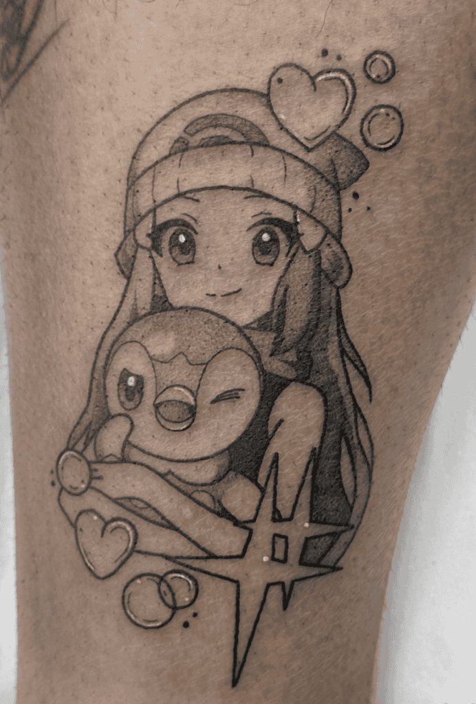 Dawn’s Piplup Pokémon Anime Tattoo