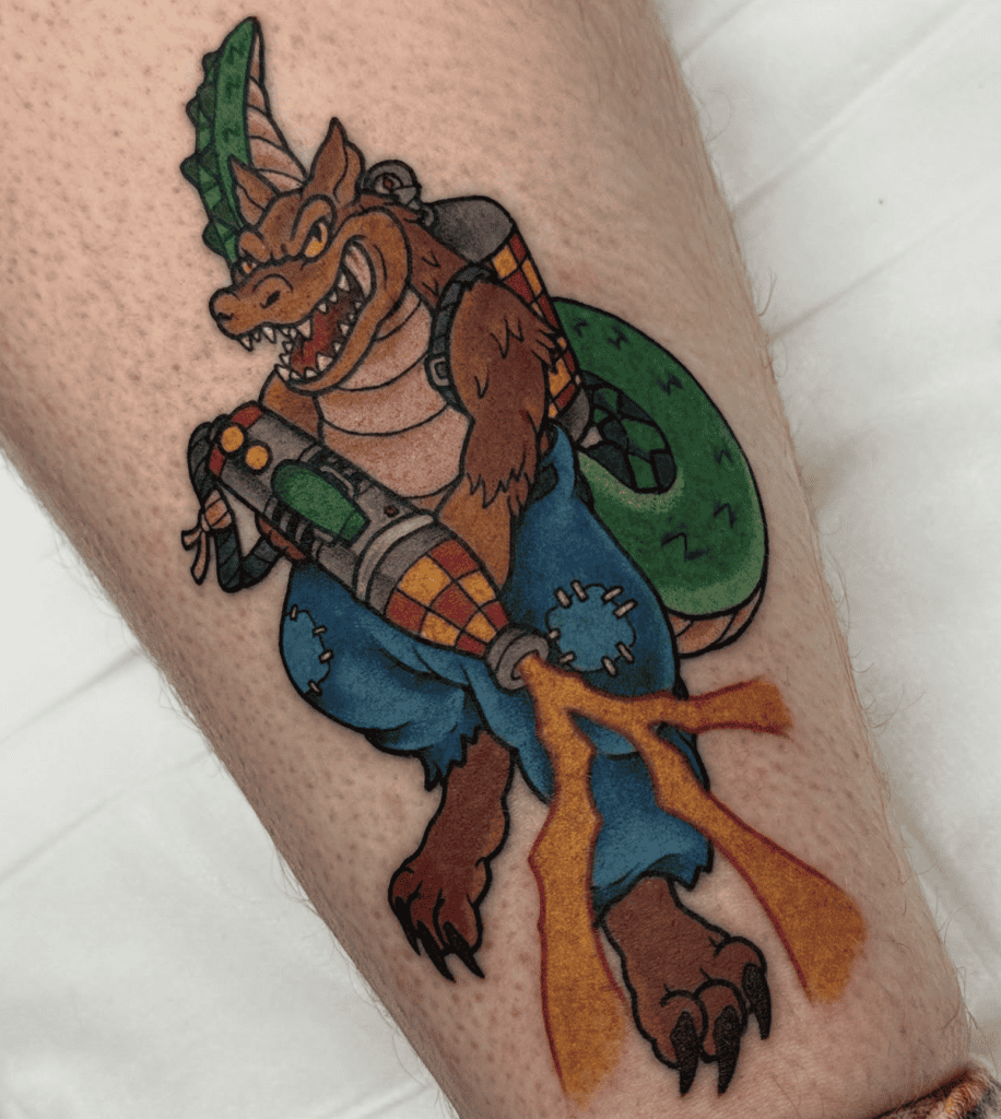 Dingodile Crash Bandicoot Tattoo