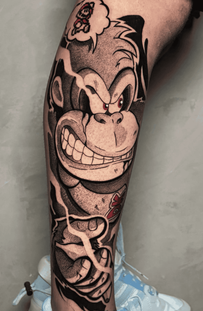 Donkey Kong Angry Ape Tattoo
