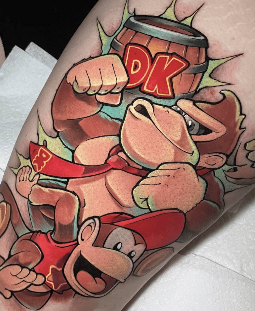 Donkey Kong Diddy Ape Tattoo