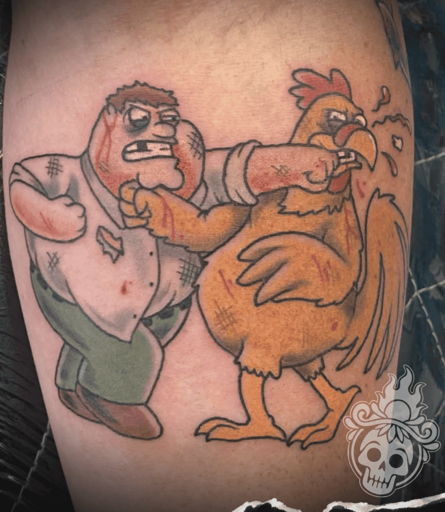 Ernie the Giant Chicken Tattoo