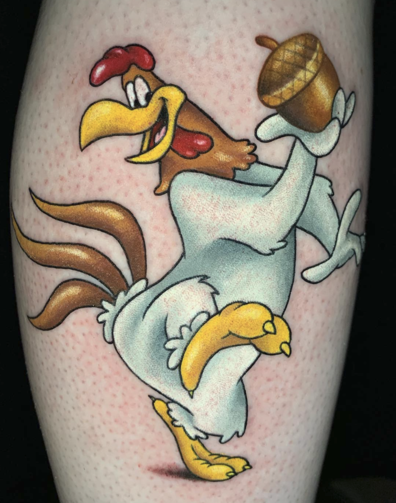 Foghorn Leghorn Acorn Chicken Tattoo