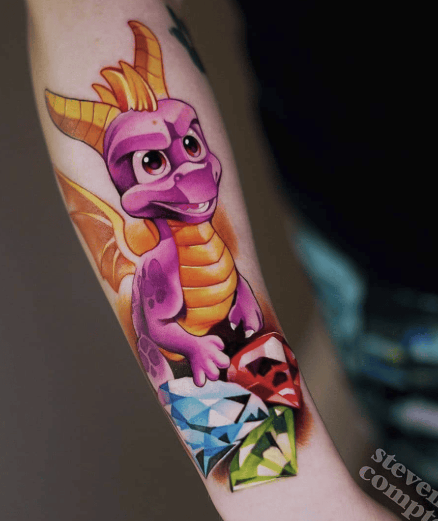 Gems with Spyro Tattoo